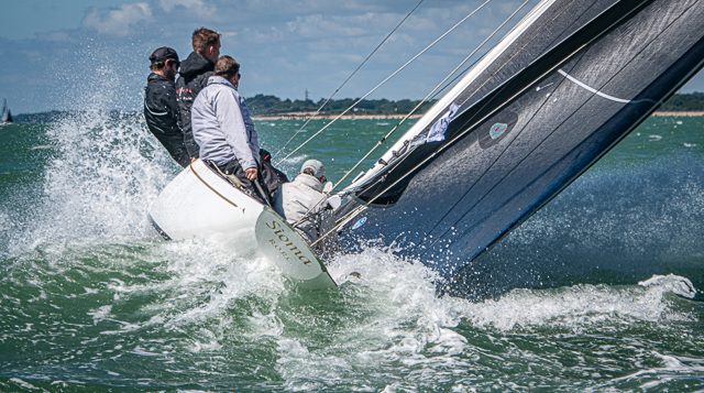 Cowes Classics Week - 8mR Sioma sailing upwind
