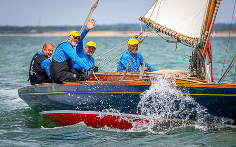 Old-Gaffer 'Dorothy' racing at CCW in 2023